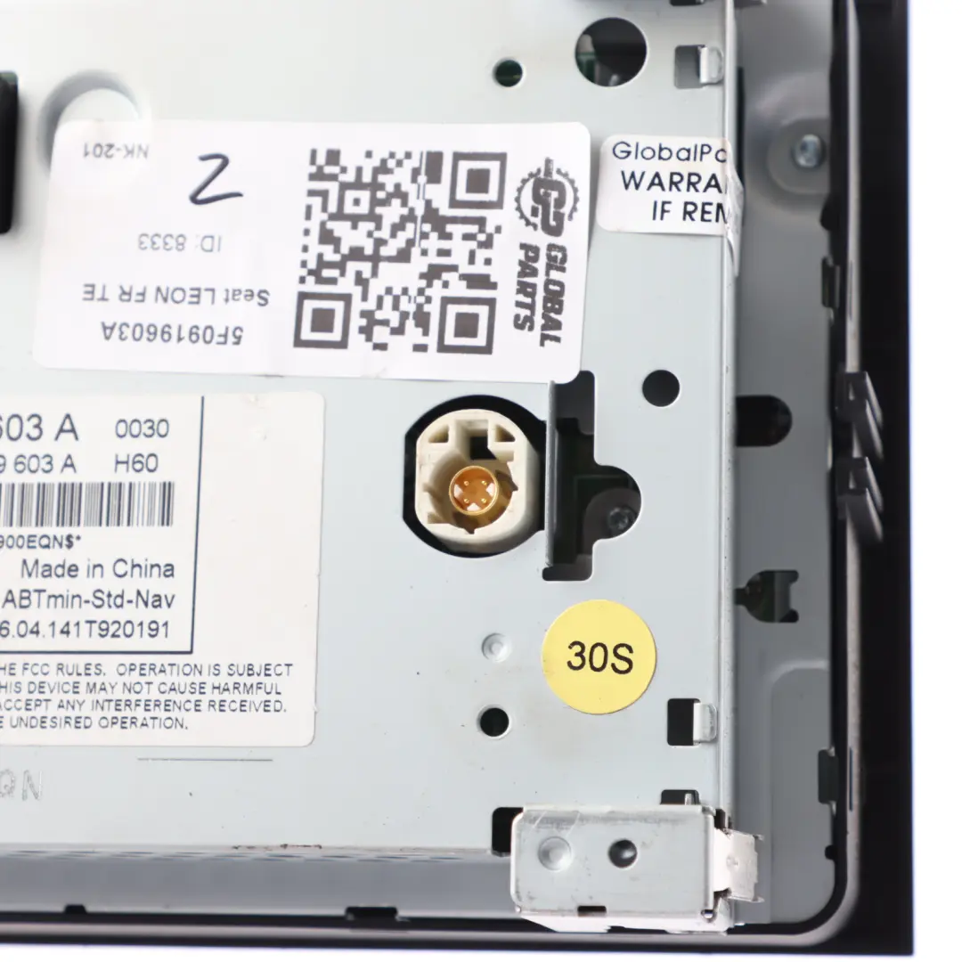 Mk3 Head Unit Audio Radio Display Sat Nav Navigation to Seat Leon with Part number 5F0919603A Seat Leon Mk3 Head Unit Audio Radio Display Sat Nav Navigation - SKU 5F0919603A - Part number 5F0919603A