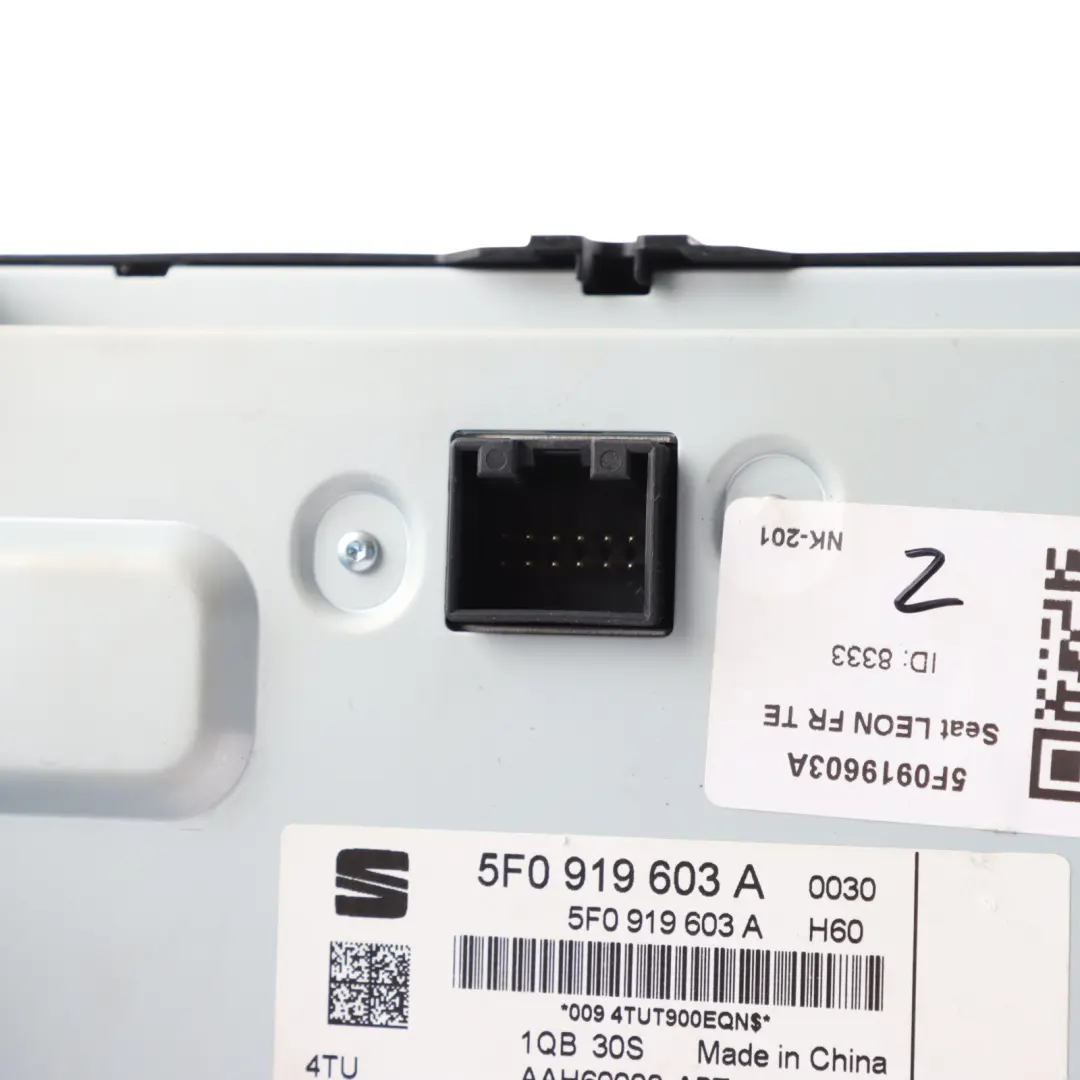 Mk3 Head Unit Audio Radio Display Sat Nav Navigation to Seat Leon with Part number 5F0919603A Seat Leon Mk3 Head Unit Audio Radio Display Sat Nav Navigation - SKU 5F0919603A - Part number 5F0919603A