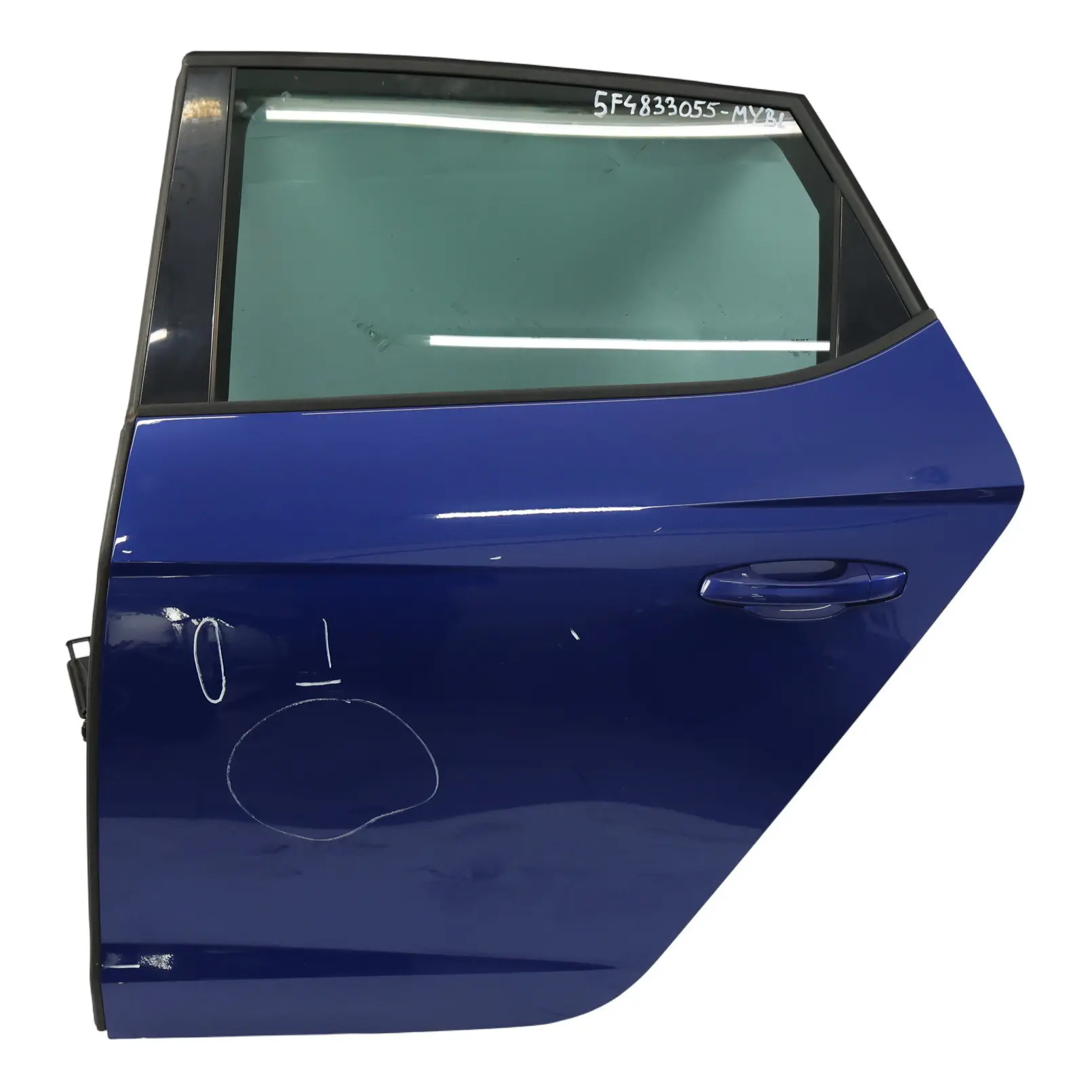 Seat Leon Mk3 Door Rear Left N/S Mystery Blue Pearl Effect - W5L