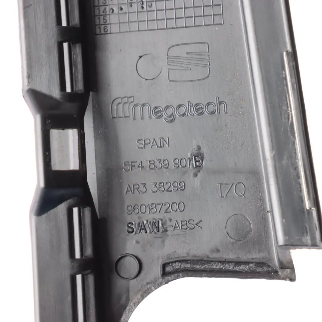 Mk3 Door Pillar Trim B-Pillar Exterior Cover Rear Left N/S to Seat Leon with Part number 5F4839901E Seat Leon Mk3 Door Pillar Trim B-Pillar Exterior Cover Rear Left N/S - SKU 5F4839901E - Part number 5F4839901E