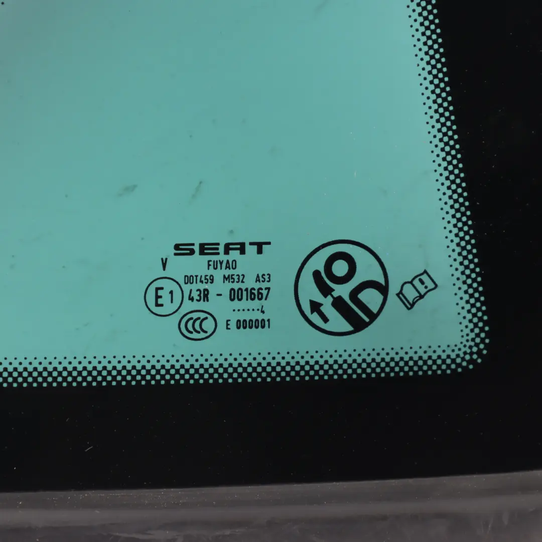 Mk3 5F Puerta Cuarto Ventana Trasera Derecha Cristal AS3 para Seat Leon con número de pieza 5F4845042J Seat Leon Mk3 5F Puerta Cuarto Ventana Trasera Derecha Cristal AS3 - SKU 5F4845042J - Número de pieza 5F4845042J