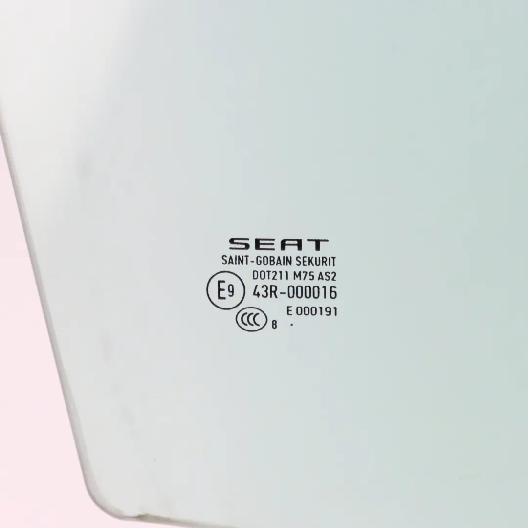 Mk3 Vitrage Porte Vert AS2 Avant Côté Droit pour Seat Leon à propos du numéro de pièce 5F4845202A Seat Leon Mk3 Vitrage Porte Vert AS2 Avant Côté Droit - SKU 5F4845202A - Numéro de pièce 5F4845202A