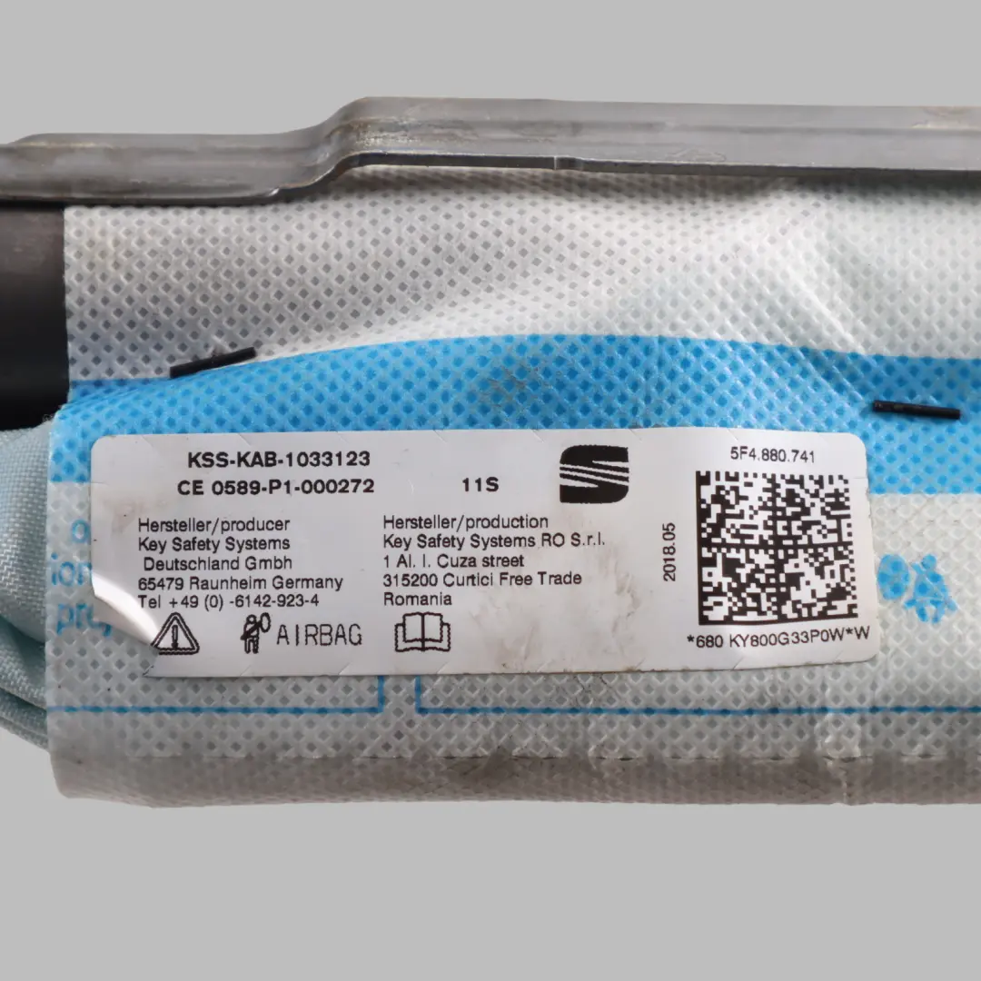 Mk3 Head Air Module Headliner Roof Curtain Left N/S to Seat Leon with Part number 5F4880741 Seat Leon Mk3 Head Air Module Headliner Roof Curtain Left N/S - SKU 5F4880741 - Part number 5F4880741