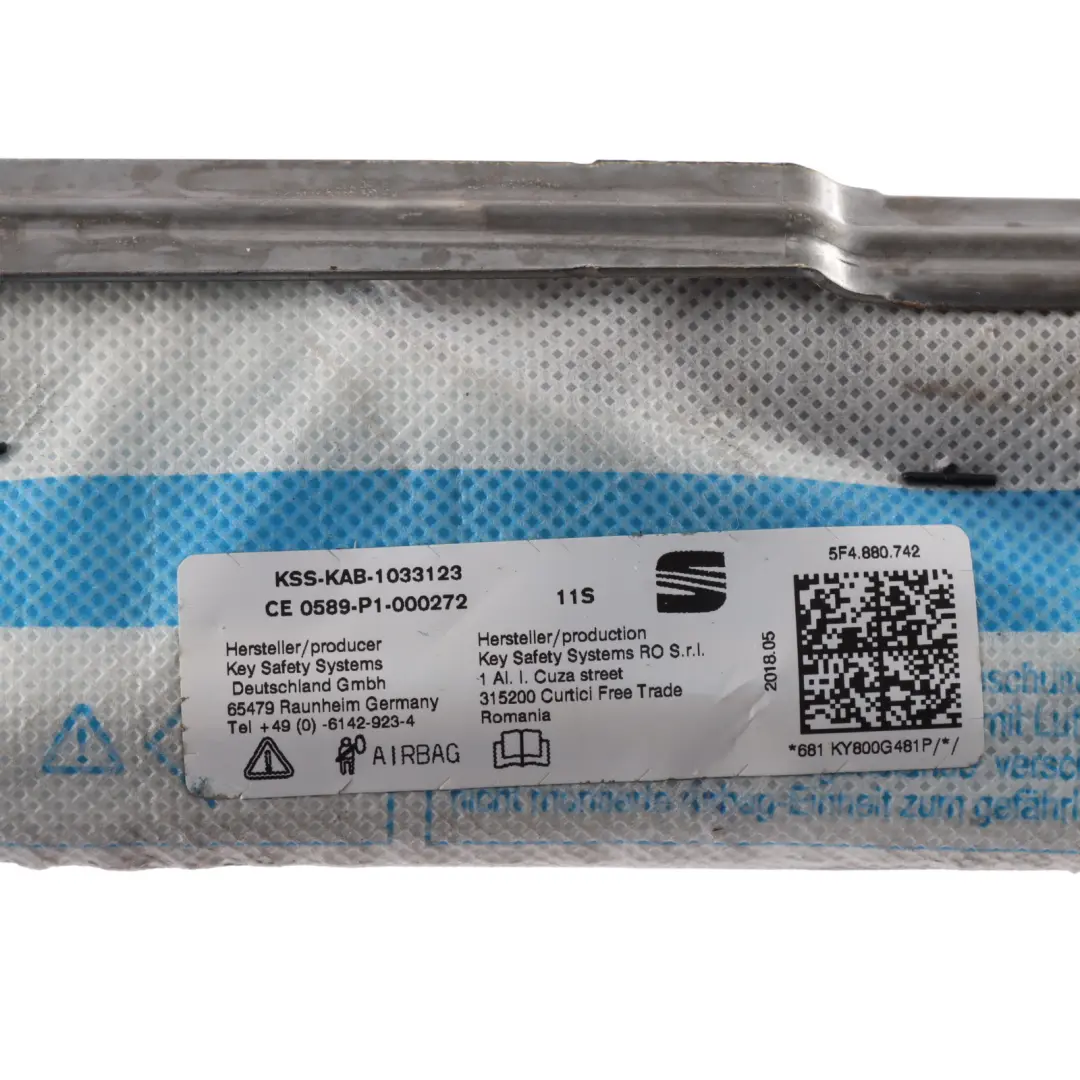 5F Mk3 Headliner Air Module Roof Curtain Right O/S to Seat Leon FR with Part number 5F4880742 Seat Leon FR 5F Mk3 Headliner Air Module Roof Curtain Right O/S - SKU 5F4880742 - Part number 5F4880742