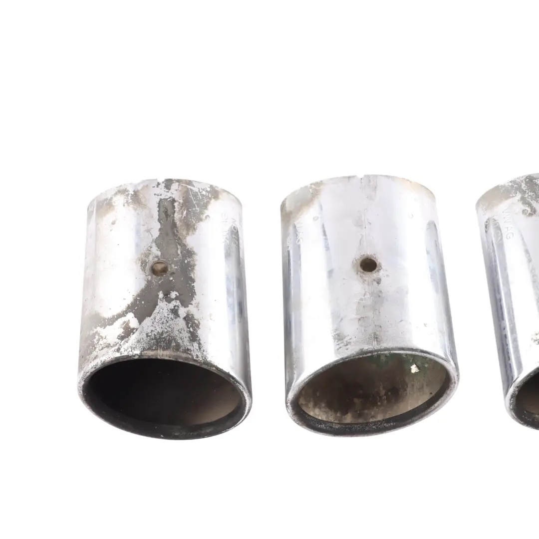 VW Golf R Mk7 Rear Exhaust Pipe Tip Chrome Trim Set 5G0253826 - SKU 5G0253825D-1 - Part number 5G0253825D