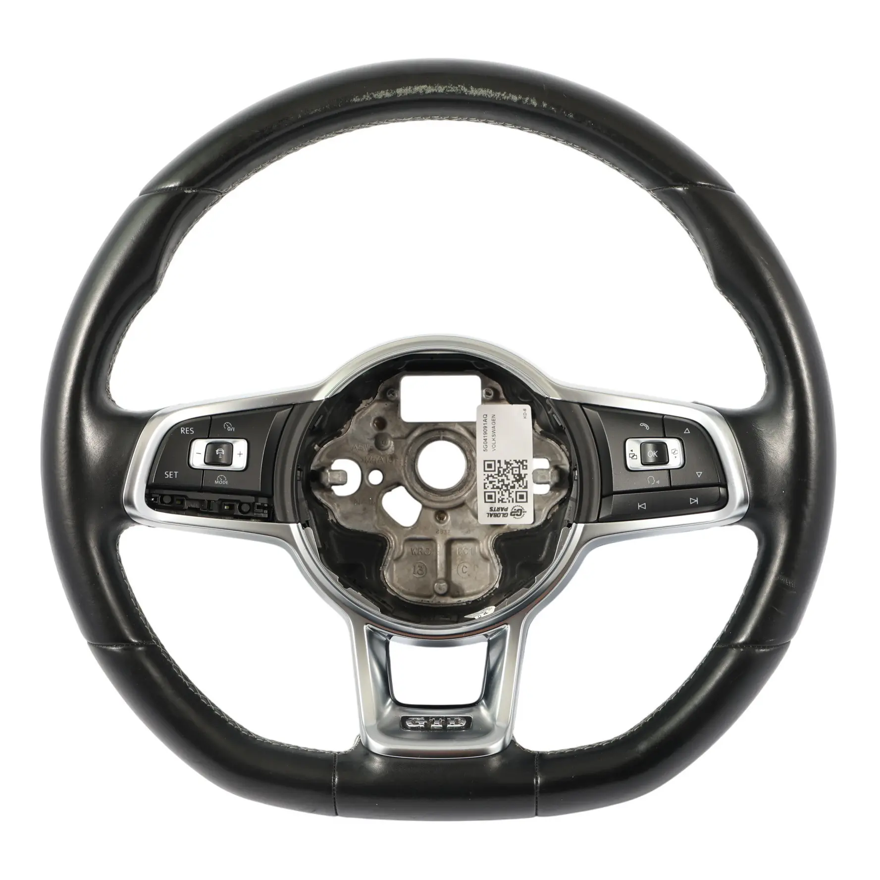 Volkswagen Golf Mk7 GTD Steering Wheel Black Leather Multifunction 5G0419091AQ