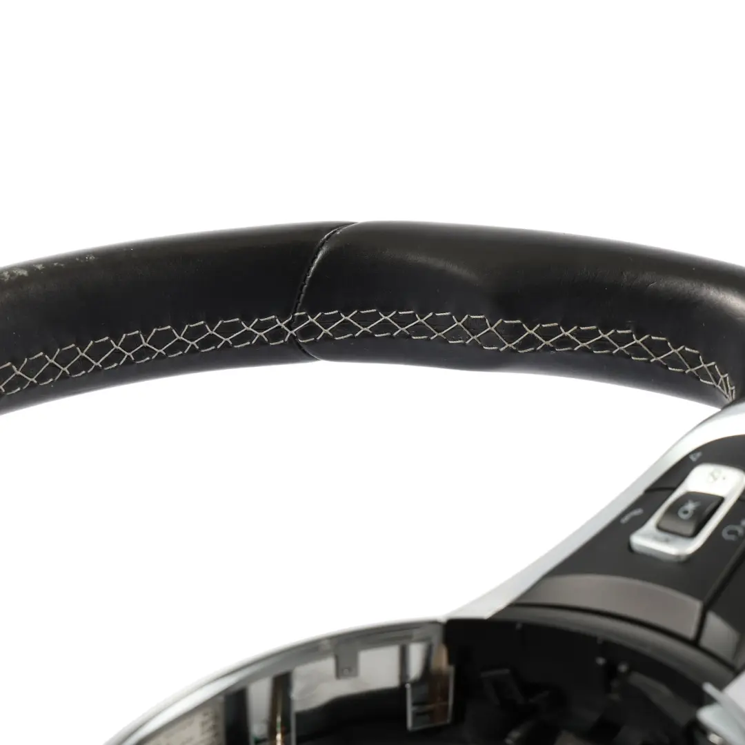 Steering Wheel Black Leather Multifunction to Volkswagen Golf Mk7 GTD with Part number 5G0419091AQ Volkswagen Golf Mk7 GTD Steering Wheel Black Leather Multifunction - SKU 5G0419091AQ - Part number 5G0419091AQ