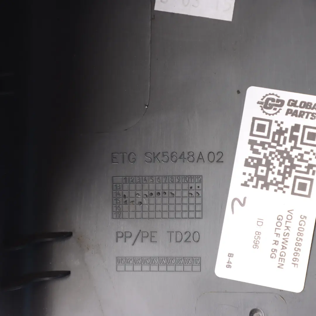 VW Volkswagen Golf Mk7 Steering Column Surround Trim Cover Black - SKU 5G0858566F - Part number 5G0858566F