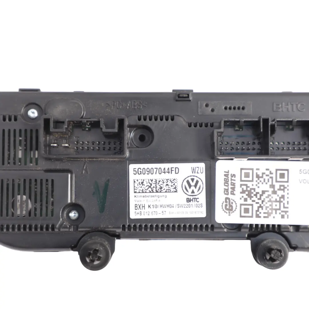 A/C Heater Control Panel Switch Unit to Volkswagen VW Golf Mk7 with Part number 5G0907044FD Volkswagen VW Golf Mk7 A/C Heater Control Panel Switch Unit - SKU 5G0907044FD - Part number 5G0907044FD