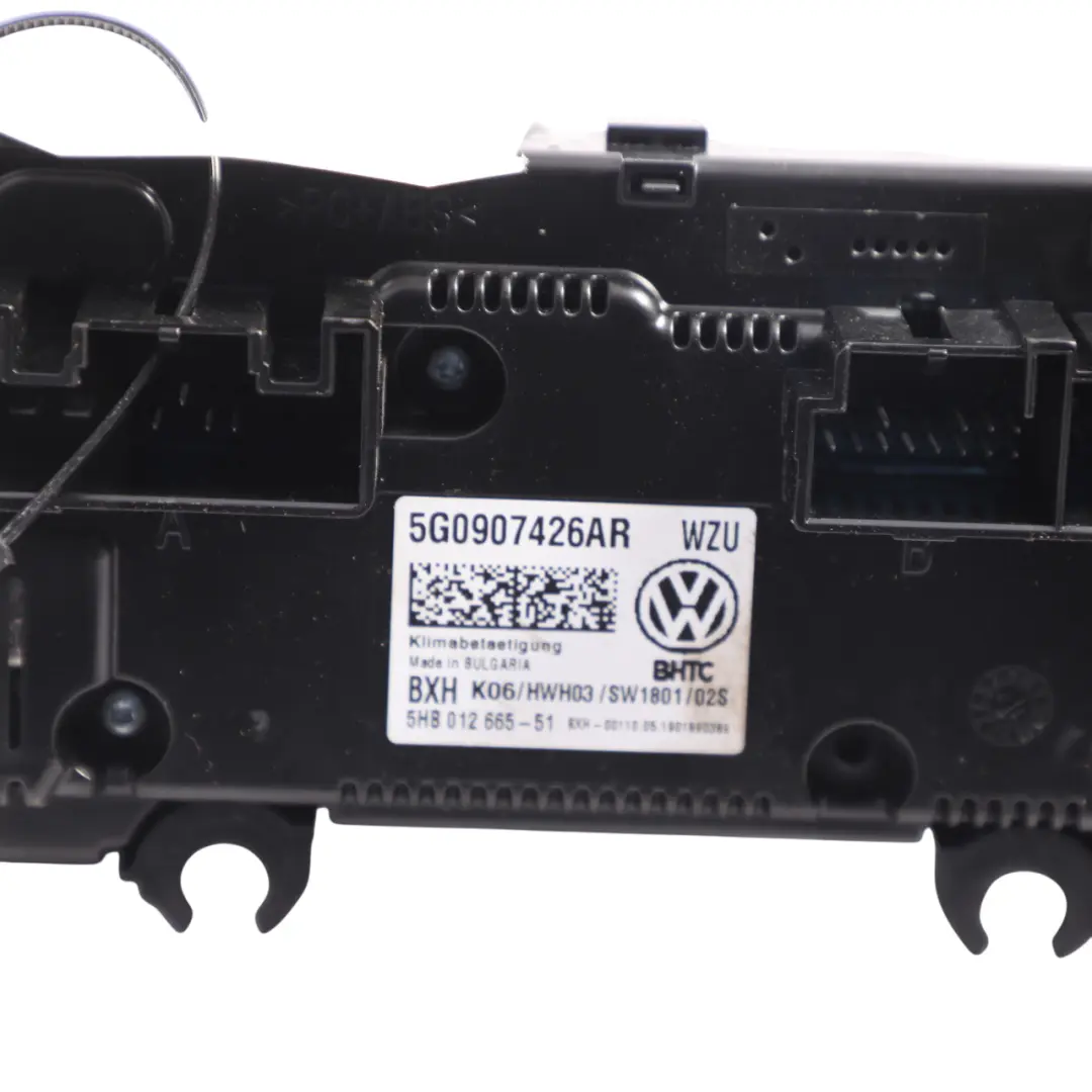 Dashboard Heater Panel Control Unit to Volkswagen Golf Sportsvan with Part number 5G0907426AR Volkswagen Golf Sportsvan Dashboard Heater Panel Control Unit - SKU 5G0907426AR - Part number 5G0907426AR
