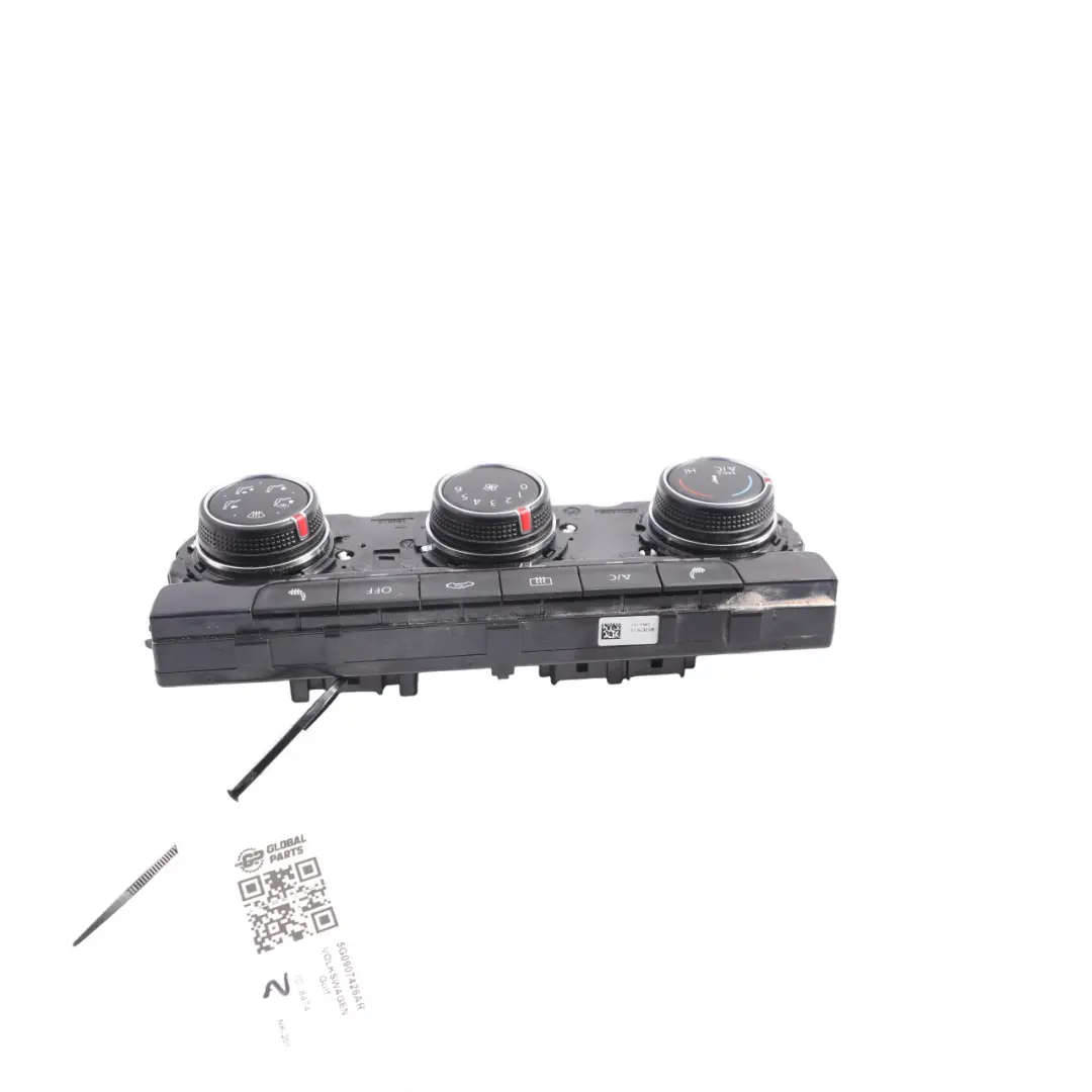Volkswagen Golf Sportsvan Dashboard Heater Panel Control Unit - SKU 5G0907426AR - Part number 5G0907426AR