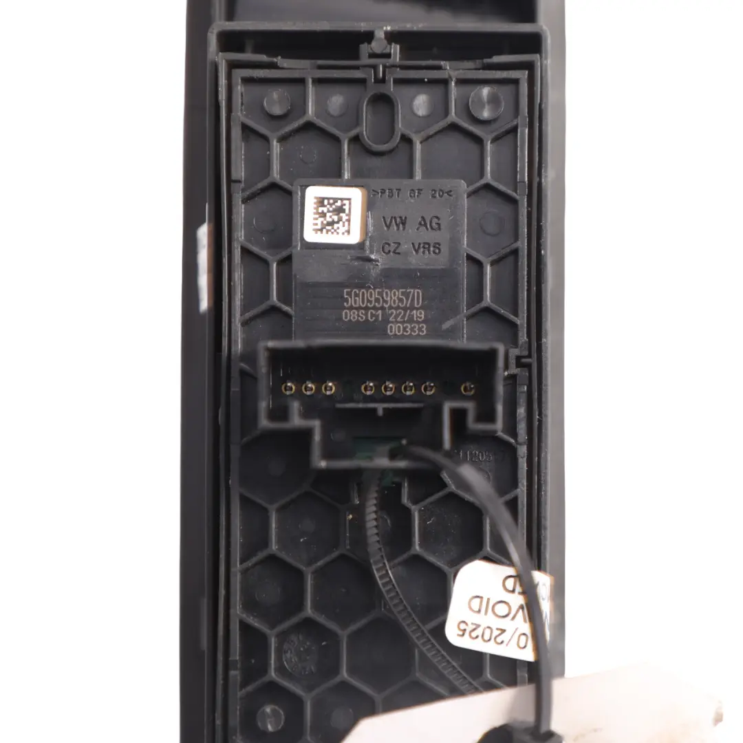Door Window Regulator Switch Driver's Side to Volkswagen VW Golf SV with Part number 5G0959857D Volkswagen VW Golf SV Door Window Regulator Switch Driver's Side - SKU RHD-5G0959857D - Part number 5G0959857D