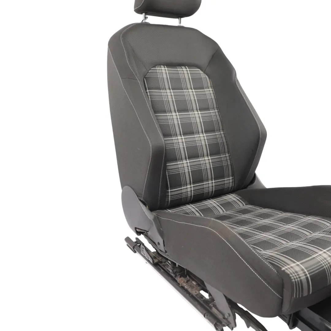 Volkswagen Golf Mk7 3Dr Siège Avant Gauche Intérieur Tissu Titane Noir Bleu - SKU 5G3881805CG - Numéro de pièce 5G3881805CG
