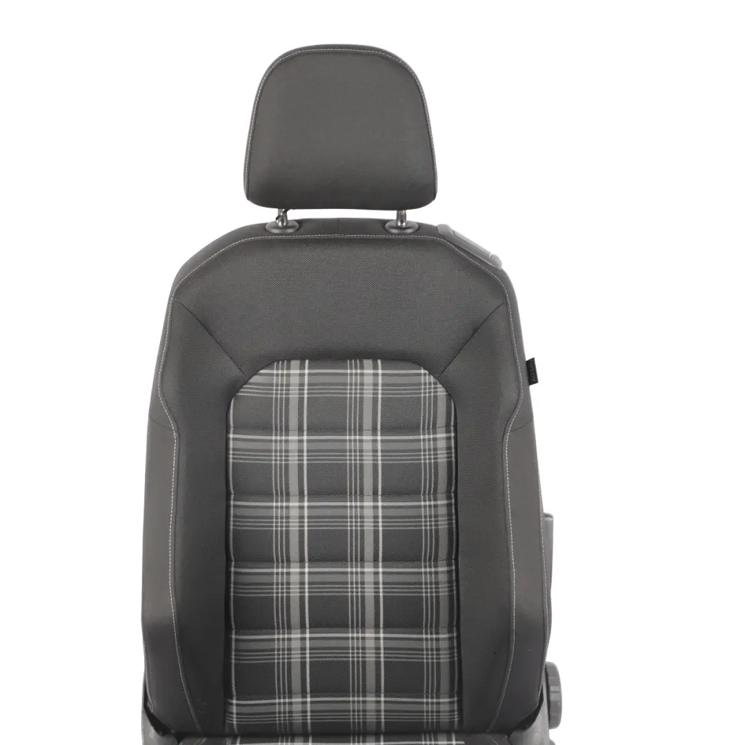 Volkswagen Golf Mk7 3Dr Siège Avant Gauche Intérieur Tissu Titane Noir Bleu - SKU 5G3881805CG - Numéro de pièce 5G3881805CG