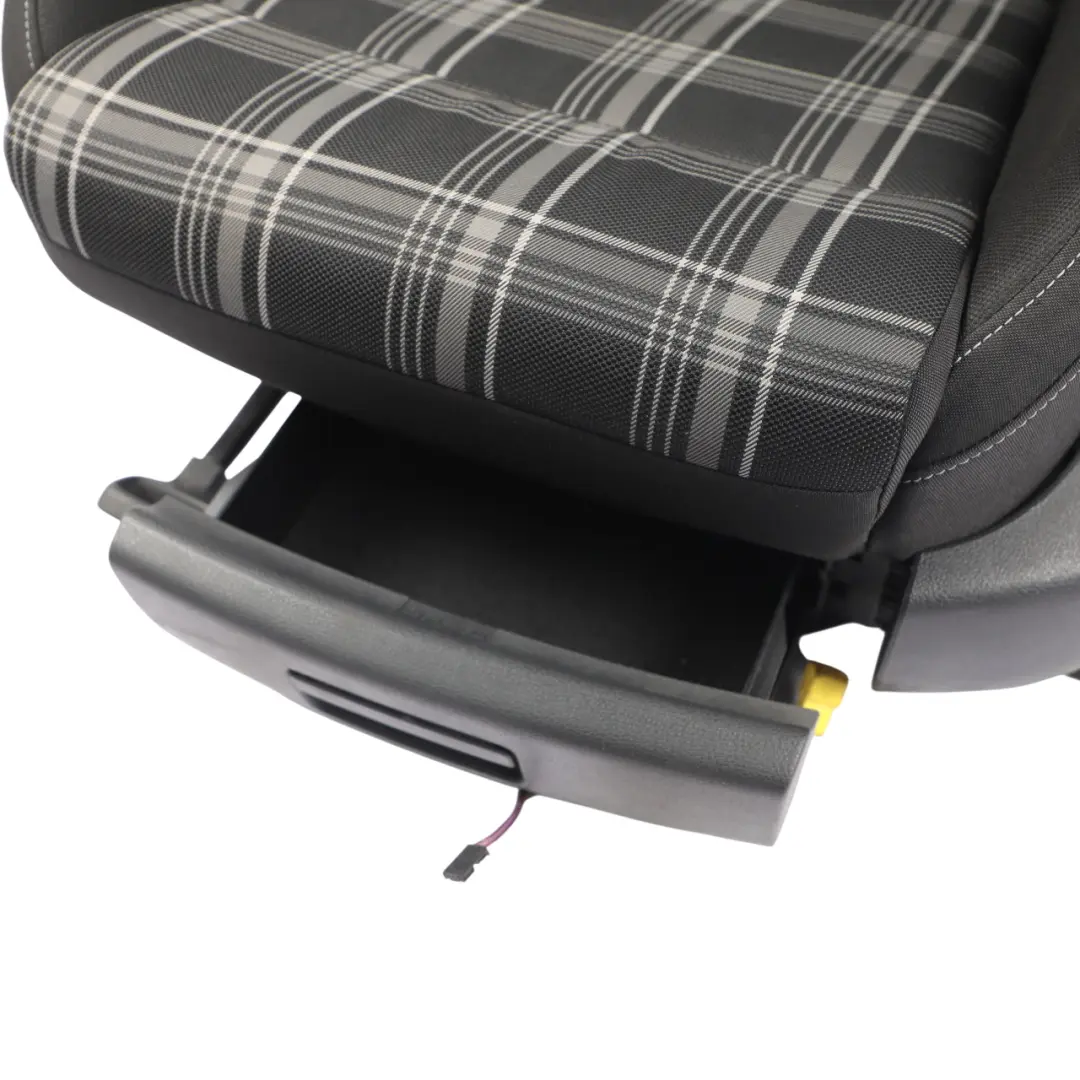 3Dr Seat Front Left N/S Interior Cloth Titanium Black Blue to Volkswagen Golf Mk7 with Part number 5G3881805CG Volkswagen Golf Mk7 3Dr Seat Front Left N/S Interior Cloth Titanium Black Blue - SKU 5G3881805CG - Part number 5G3881805CG