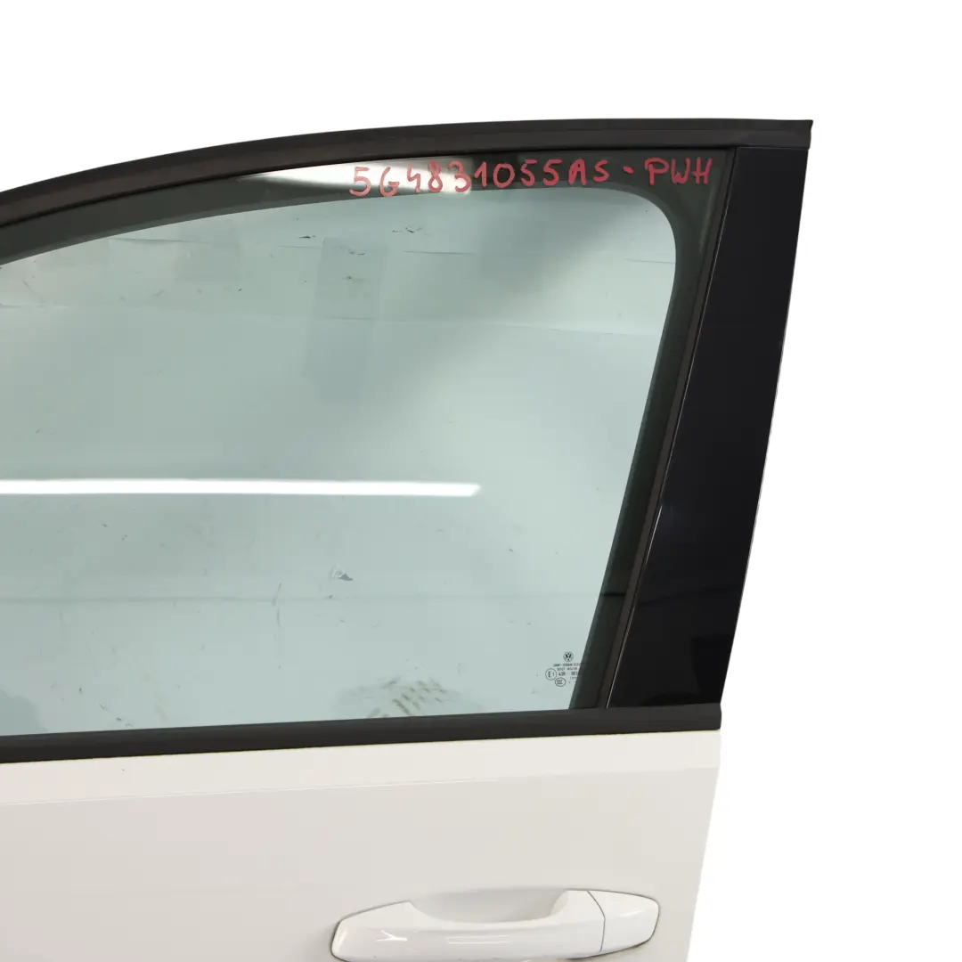 VW Volkswagen Golf Mk7 Door Front Left N/S Panel Pure White - C9A - SKU 5G4831055AS-PWH - Part number 5G4831055AS