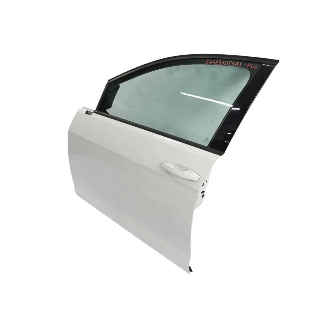 VW Volkswagen Golf 7 Panneau De Porte Avant Gauche Pure White Blanc - C9A - SKU 5G4831055AS-PWH - Numéro de pièce 5G4831055AS