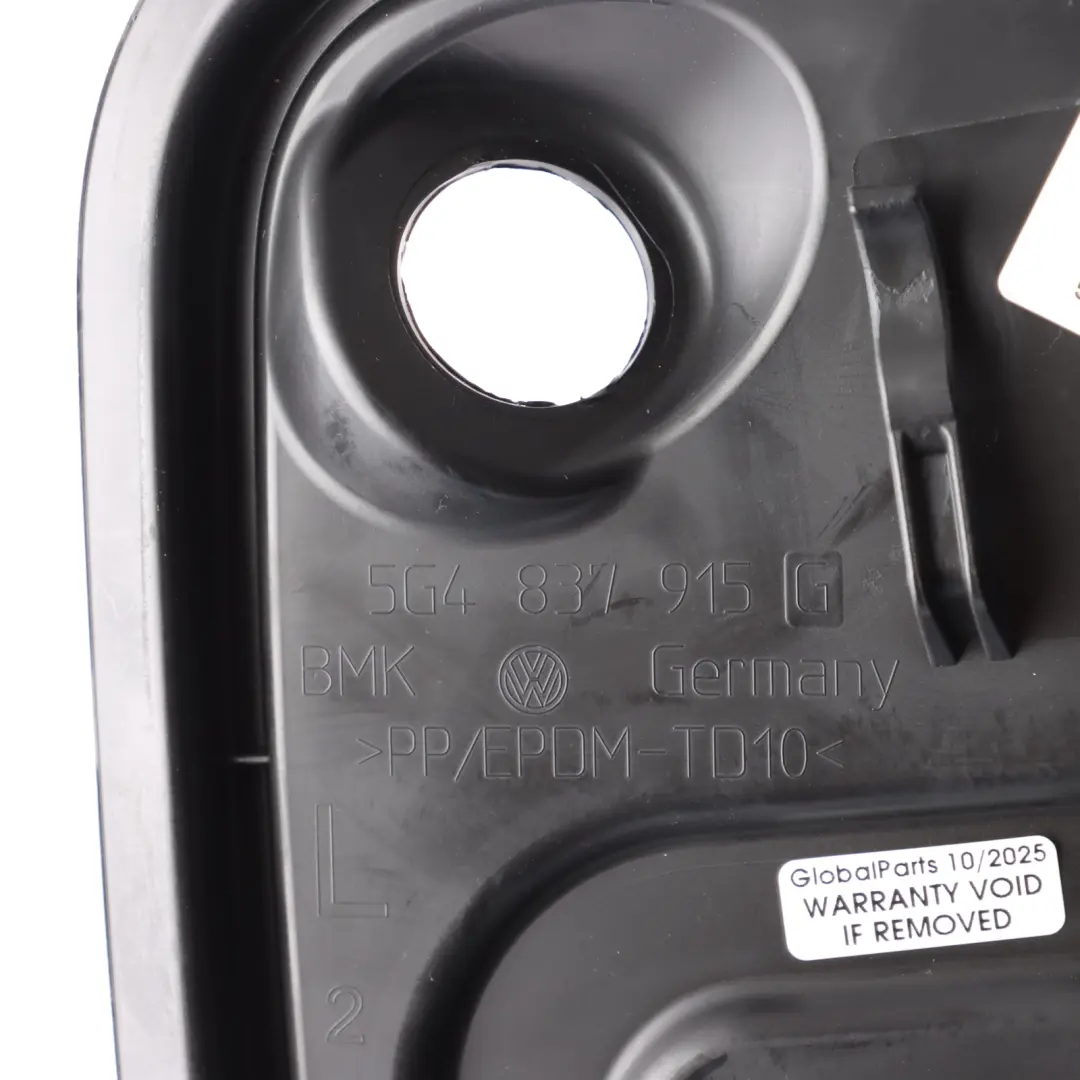 Volkswagen VW Golf Mk7 Osłona Zaślepka Drzwi Przednia Lewa - SKU 5G4837915G - Numer Części 5G4837915G