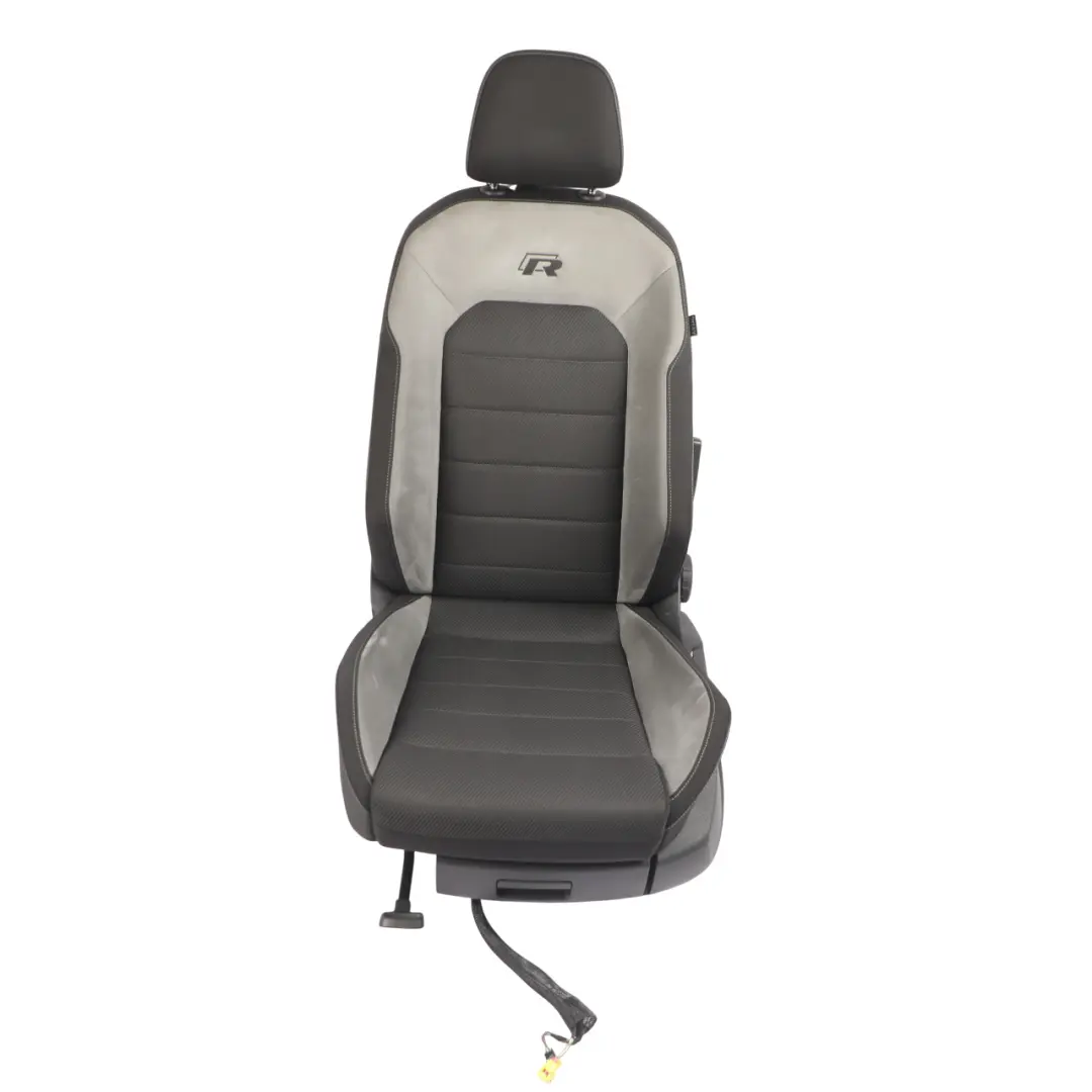 Volkswagen Golf Mk7 R-Line Front Seat Alcantara Cloth Black Grey Left N/S - SKU 5G4881805DK-1 - Part number 5G4881805DK