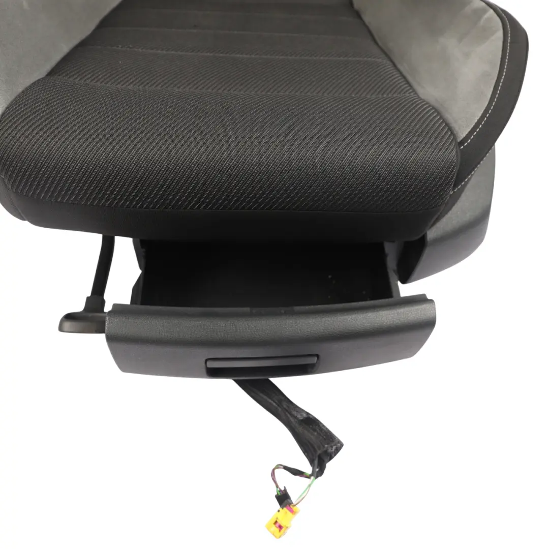 Volkswagen Golf Mk7 R-Line Front Seat Alcantara Cloth Black Grey Left N/S - SKU 5G4881805DK-1 - Part number 5G4881805DK