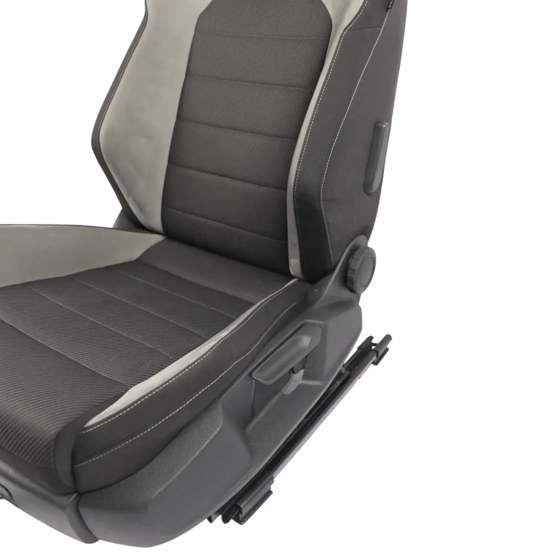R-Line Front Seat Alcantara Cloth Black Grey Left N/S to Volkswagen Golf Mk7 with Part number 5G4881805DK Volkswagen Golf Mk7 R-Line Front Seat Alcantara Cloth Black Grey Left N/S - SKU 5G4881805DK-1 - Part number 5G4881805DK