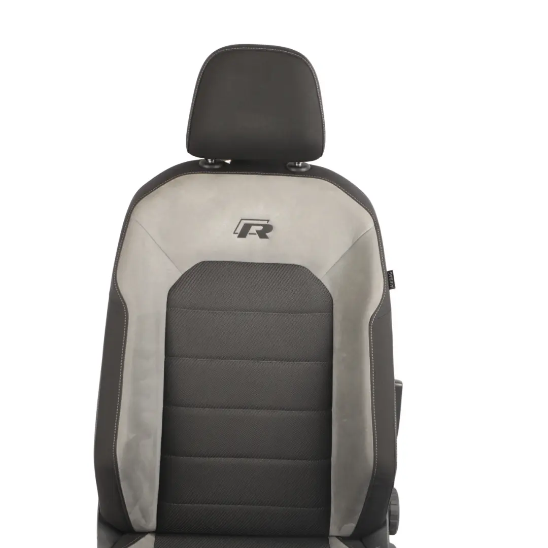 R-Line Front Seat Alcantara Cloth Black Grey Left N/S to Volkswagen Golf Mk7 with Part number 5G4881805DK Volkswagen Golf Mk7 R-Line Front Seat Alcantara Cloth Black Grey Left N/S - SKU 5G4881805DK-1 - Part number 5G4881805DK