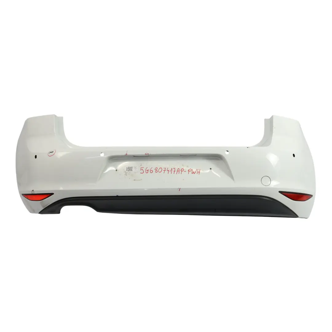Volkswagen VW Golf VII Zderzak Tylny Pure White Biały - C9A - SKU 5G6807417AP-PWH - Numer Części 5G6807417AP