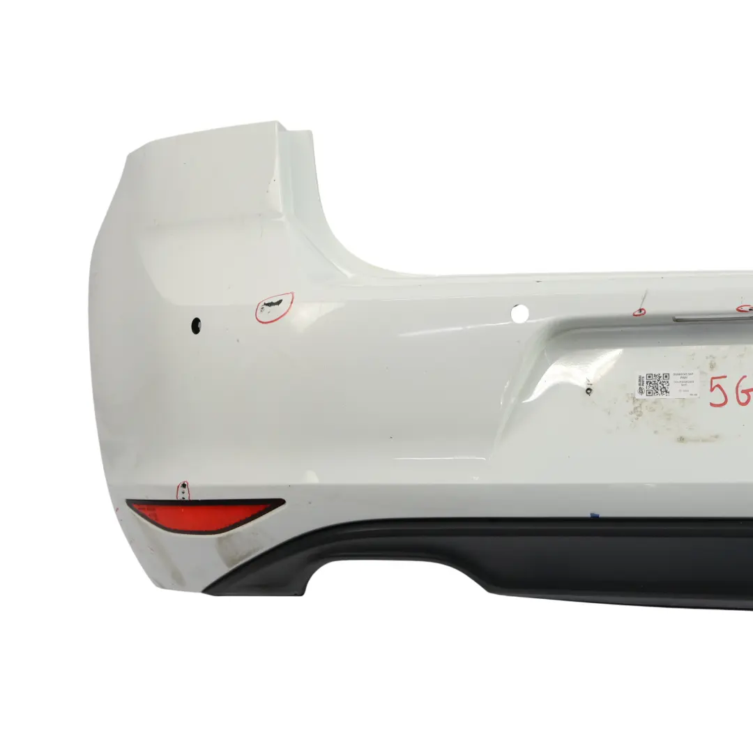 Volkswagen VW Golf Mk7 Bumper Rear Trim Panel Cover Pure White - C9A - SKU 5G6807417AP-PWH - Part number 5G6807417AP