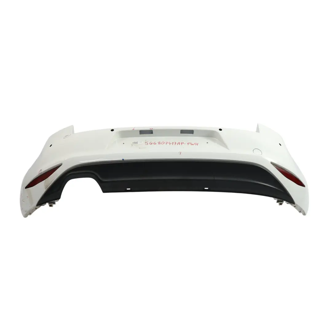 Volkswagen VW Golf VII Zderzak Tylny Pure White Biały - C9A - SKU 5G6807417AP-PWH - Numer Części 5G6807417AP