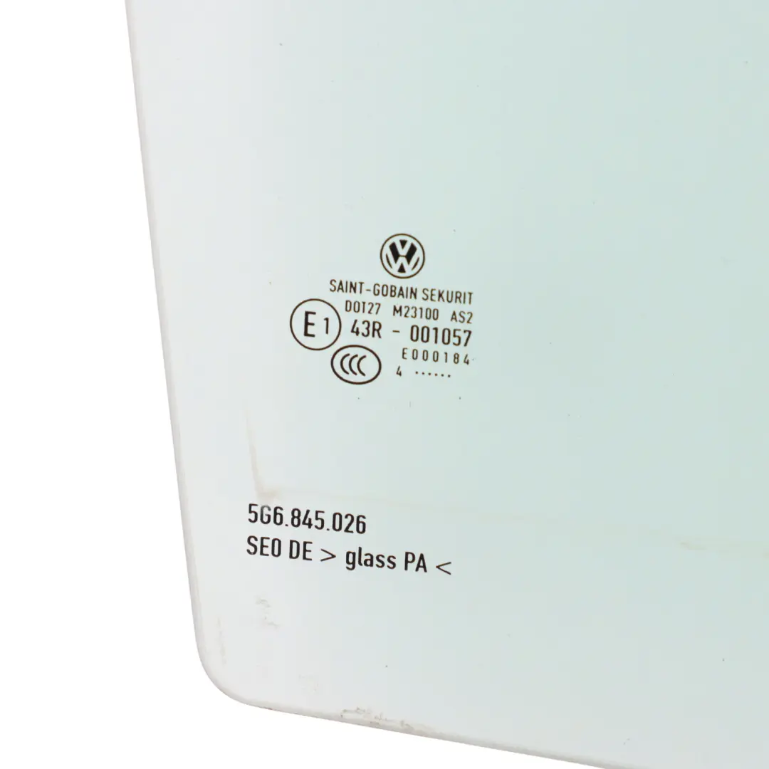 Volkswagen Golf Mk7 5D Vetro Finestrino Posteriore Verde AS2 Destro - SKU 5G6845026 - Numero di parte 5G6845026