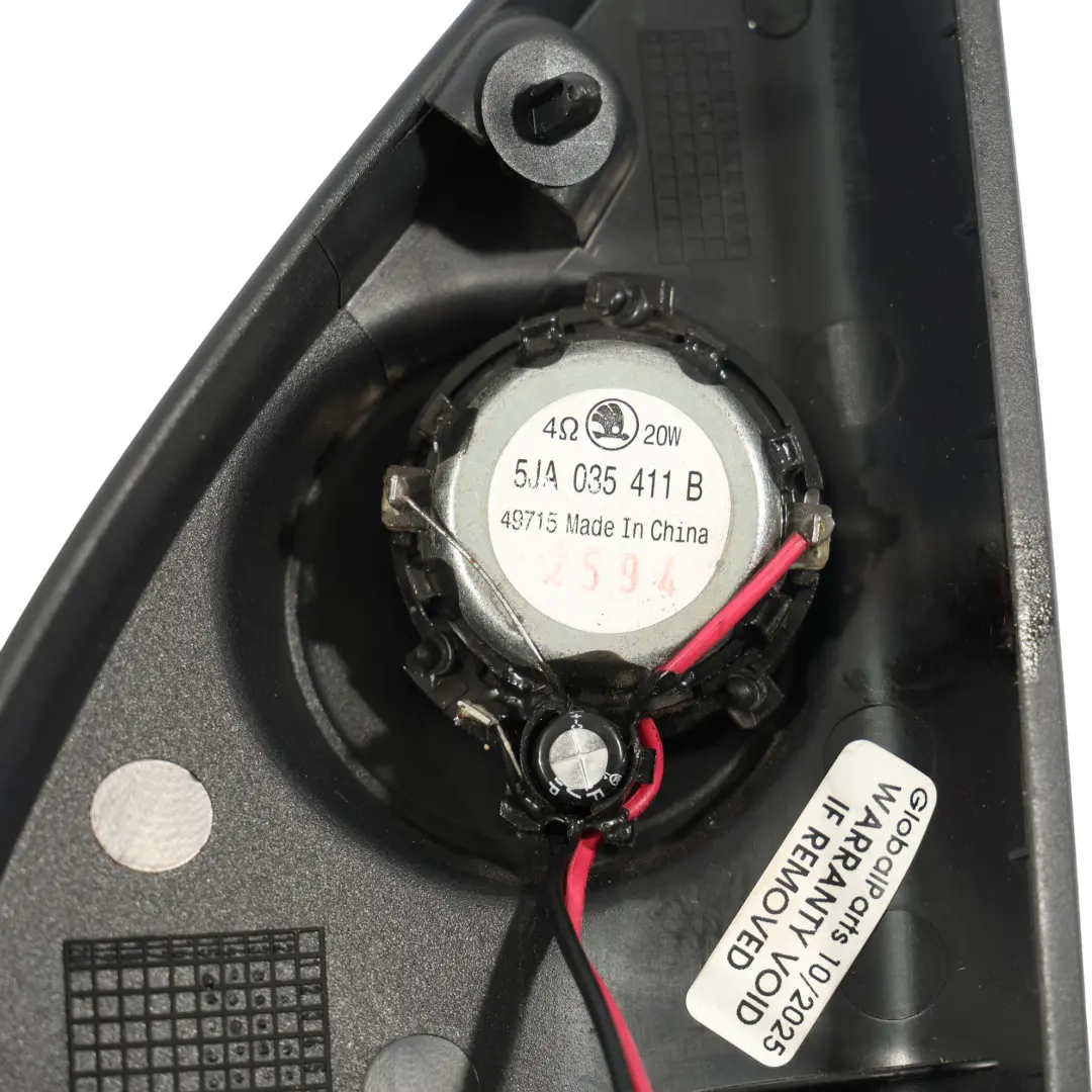 Skoda Rapid NH1 Vorder Tür Hoch Töner Sprecher Dreieck Abdeckung Links 5JA837973 - SKU 5JA035411B-1 - Teilenummer 5JA035411B