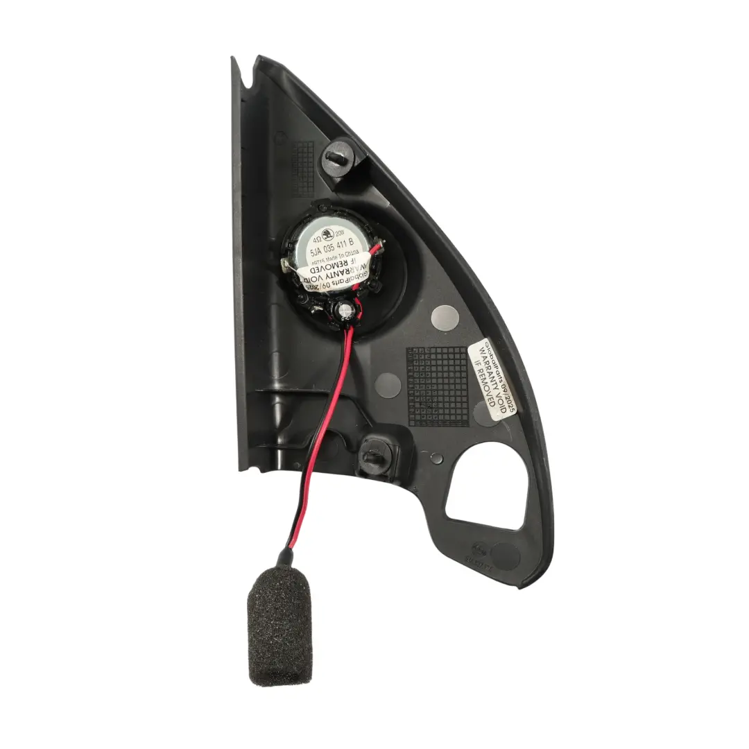 Skoda Rapid NH1 Front Door Tweeter Speaker Triangle Cover Right O/S 5JA837974 - SKU 5JA035411B - Part number 5JA035411B