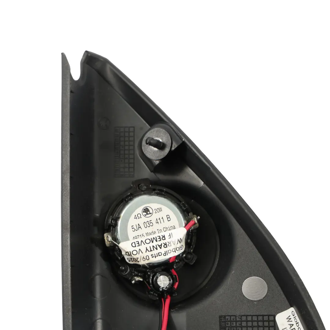 Skoda Rapid NH1 Front Door Tweeter Speaker Triangle Cover Right O/S 5JA837974 - SKU 5JA035411B - Part number 5JA035411B