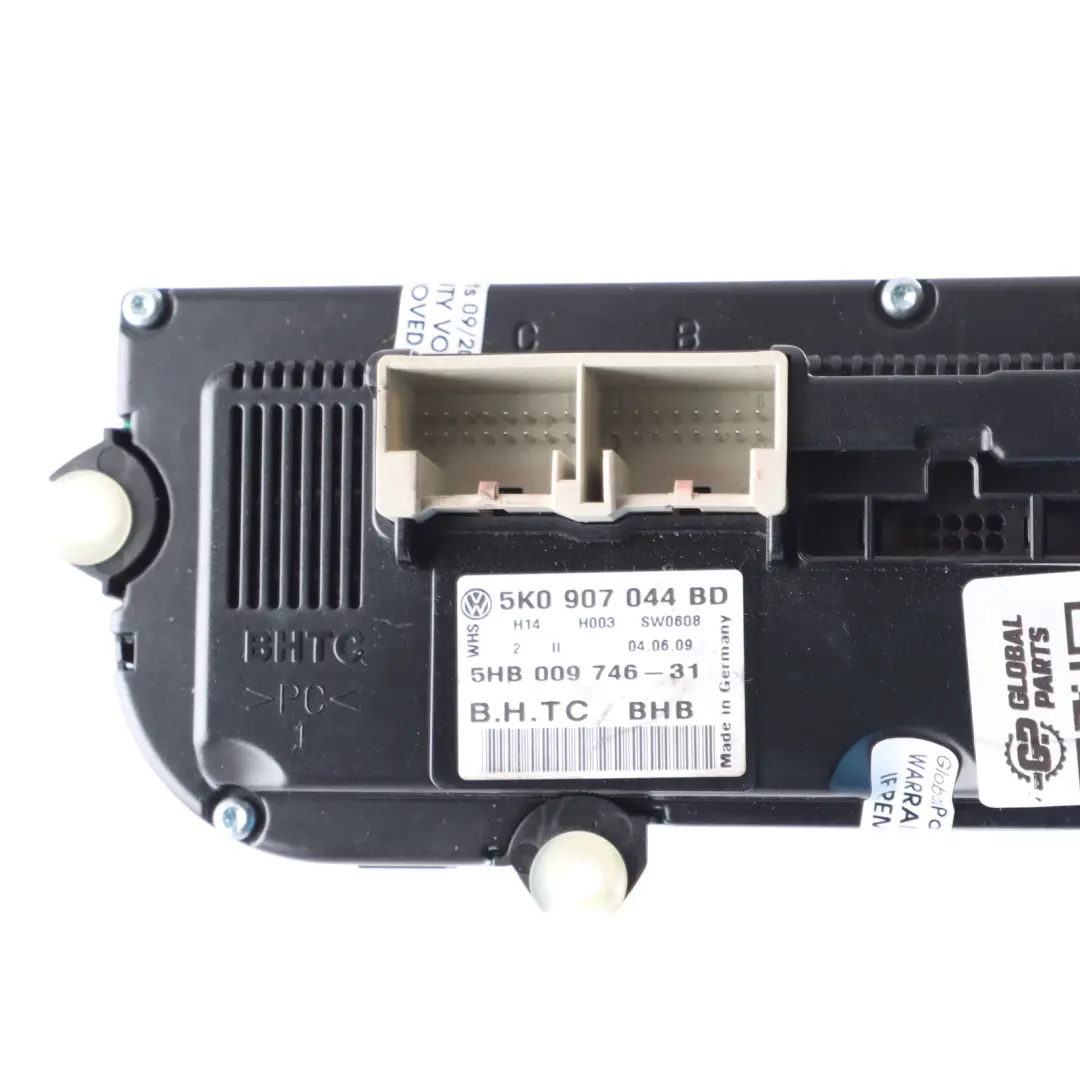 Mk6 Air Conditioning Panel Climate Control Switch to Volkswagen Golf with Part number 5K0907044BD Volkswagen Golf Mk6 Air Conditioning Panel Climate Control Switch - SKU 5K0907044BD - Part number 5K0907044BD