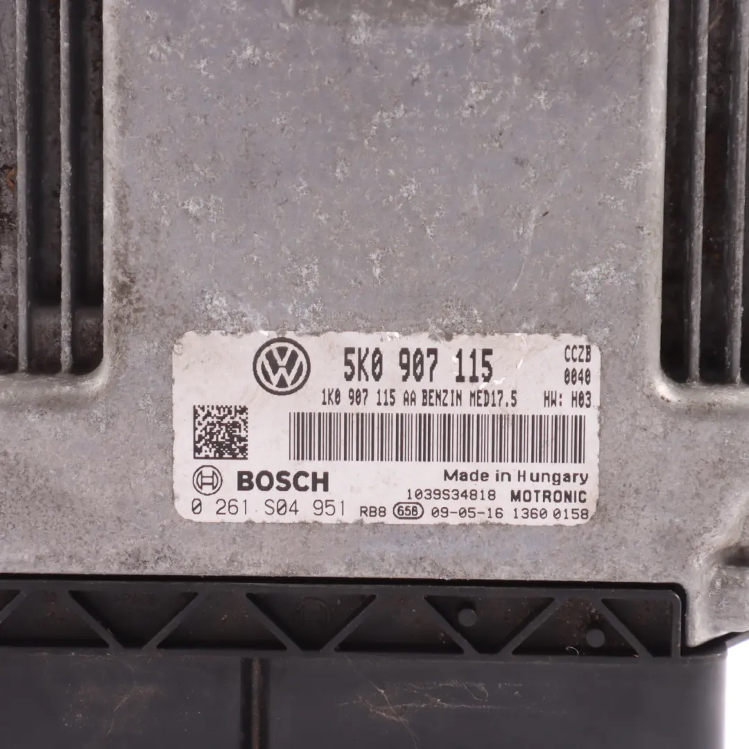 Volkswagen Golf 1K GTI 2.0 TFSI CCZB 211HP Engine Control ECU Manual - SKU 5K0907115 - Part number 5K0907115
