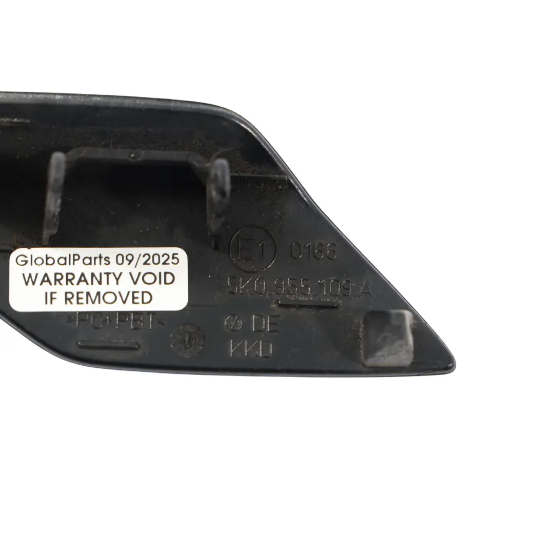 VW Volkswagen Golf Mk6 Headlight Washer Trim Cover Left N/S Deep Black - C9X - SKU 5K0955109A-DBL - Part number 5K0955109A