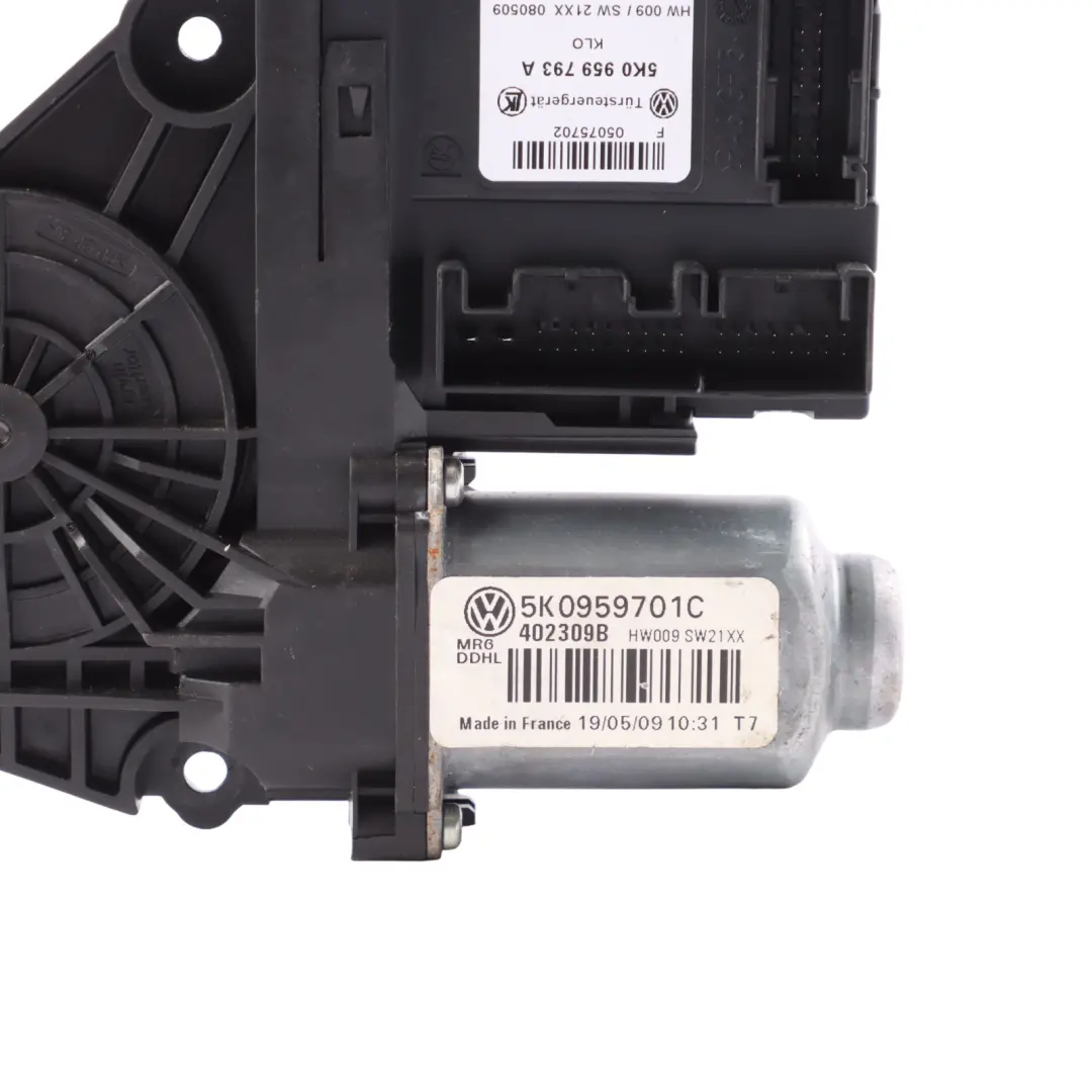 Mk6 Window Lifter Regulator Motor Front Right O/S to Volkswagen VW Golf with Part number 5K0959701C Volkswagen VW Golf Mk6 Window Lifter Regulator Motor Front Right O/S - SKU 5K0959701C - Part number 5K0959701C