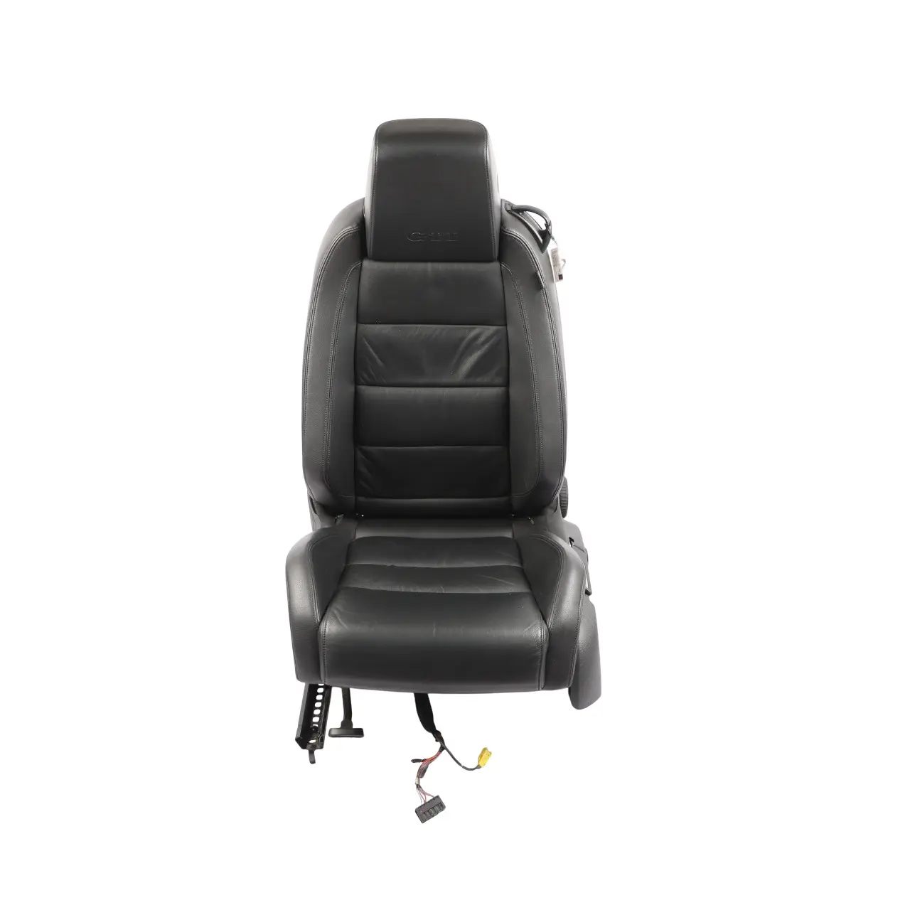 Volkswagen Golf VI Mk6 3D Front Seat Heated Leather Titan Black Left N/S