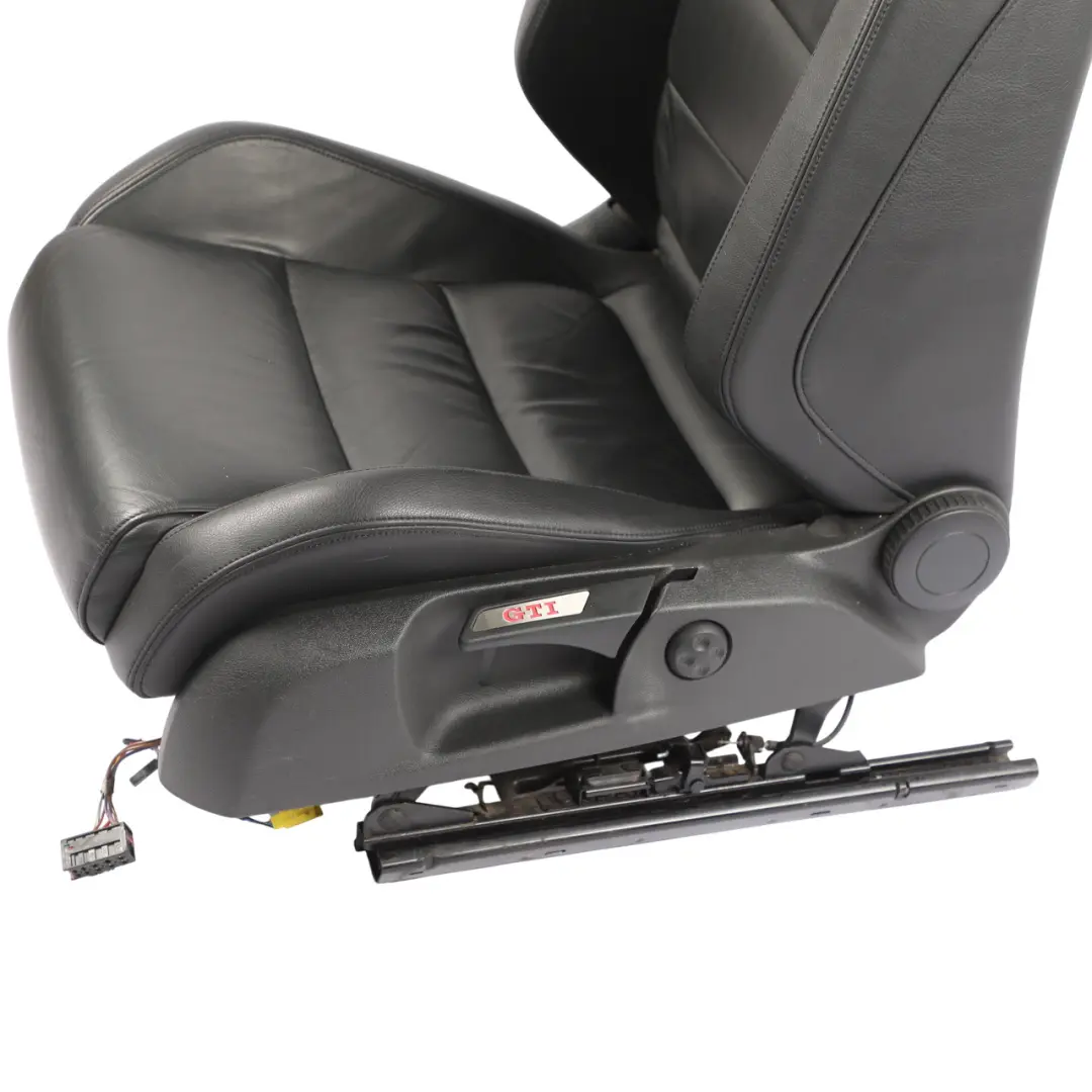 Mk6 3D Front Seat Heated Leather Titan Black Left N/S to Volkswagen Golf VI with Part number 5K3881805BT Volkswagen Golf VI Mk6 3D Front Seat Heated Leather Titan Black Left N/S - SKU 5K3881805BT - Part number 5K3881805BT