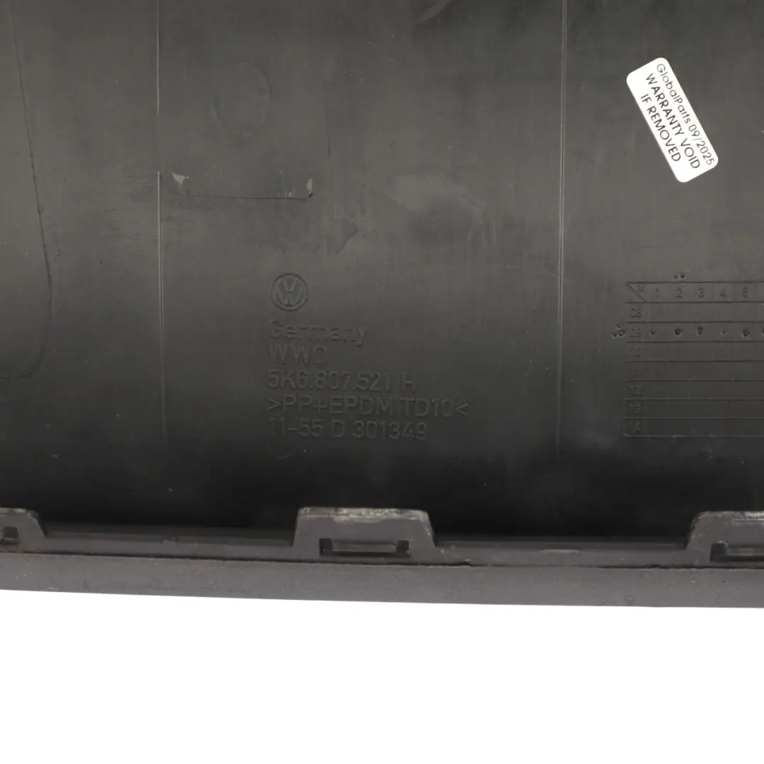 Mk5 GTI Rear Bumper Lower Spoiler Diffuser Cover Trim Panel to VW Golf with Part number 5K6807521H VW Golf Mk5 GTI Rear Bumper Lower Spoiler Diffuser Cover Trim Panel - SKU 5K6807521H - Part number 5K6807521H