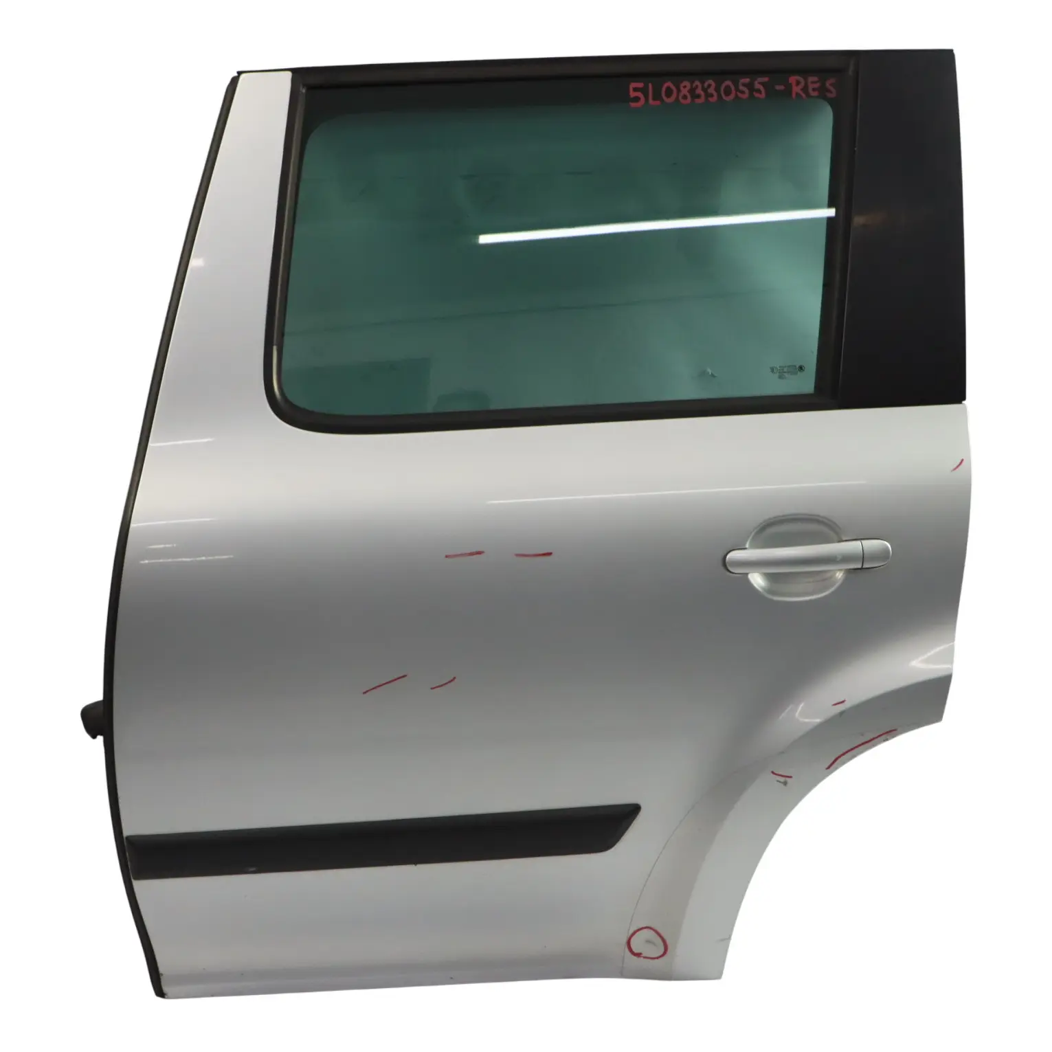 Skoda Yeti 5L Door Rear Left N/S Covering Panel Reflex Silver Metallic - A7W