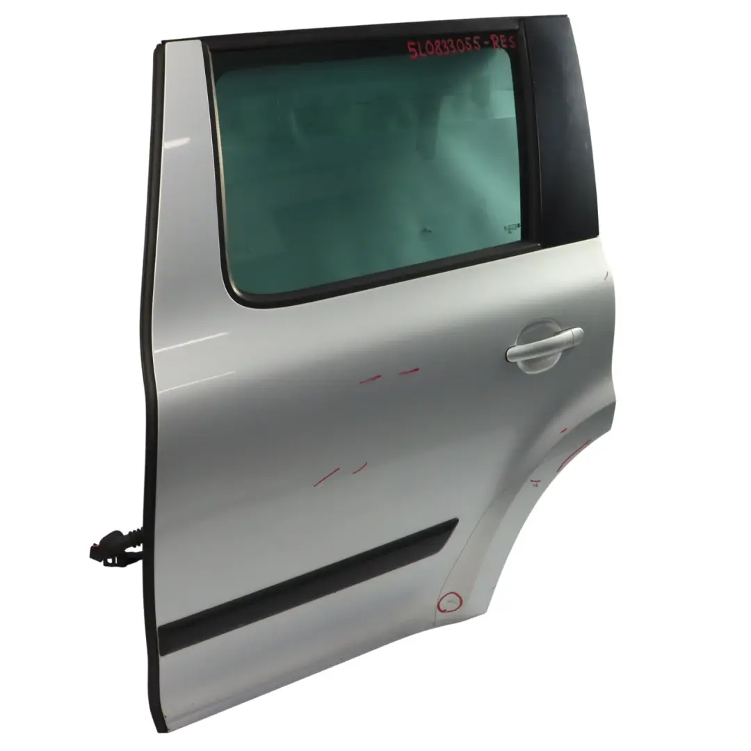 Skoda Yeti 5L Puerta Trasera Izquierda Panel Reflex Silver Metallic - A7W - SKU 5L0833055-RES - Número de pieza 5L0833055