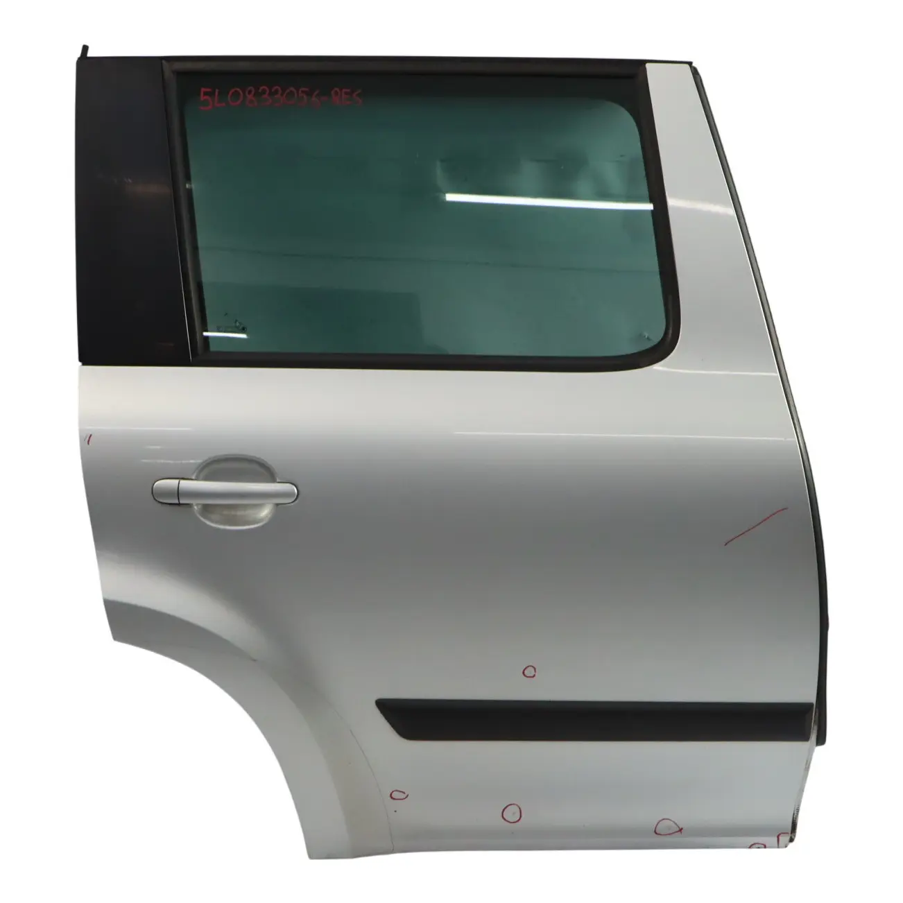 Skoda Yeti 5L Puerta Trasera Derecha Panel Reflex Silver Metallic - A7W