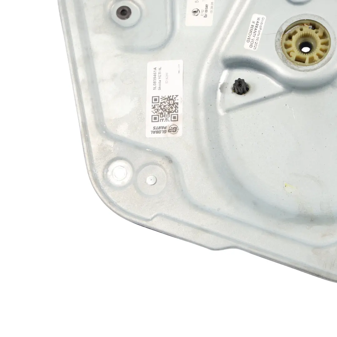 Skoda Yeti 5L Mechanizm Podnośnika Szyby Drzwi Lewy Tył - SKU 5L0839461A - Numer Części 5L0839461A