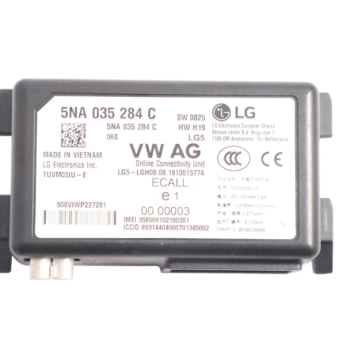 VW Volkswagen Golf SV Online Services Module Control Unit ECU - SKU 5NA035284C - Part number 5NA035284C