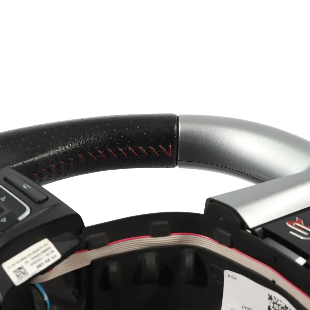 1P II FR Lenkrad Schwarzes Leder Flache Unterseite Paddles für Seat Leon mit Teilenummer 5P0419091BC Seat Leon 1P II FR Lenkrad Schwarzes Leder Flache Unterseite Paddles - SKU 5P0419091BC - Teilenummer 5P0419091BC