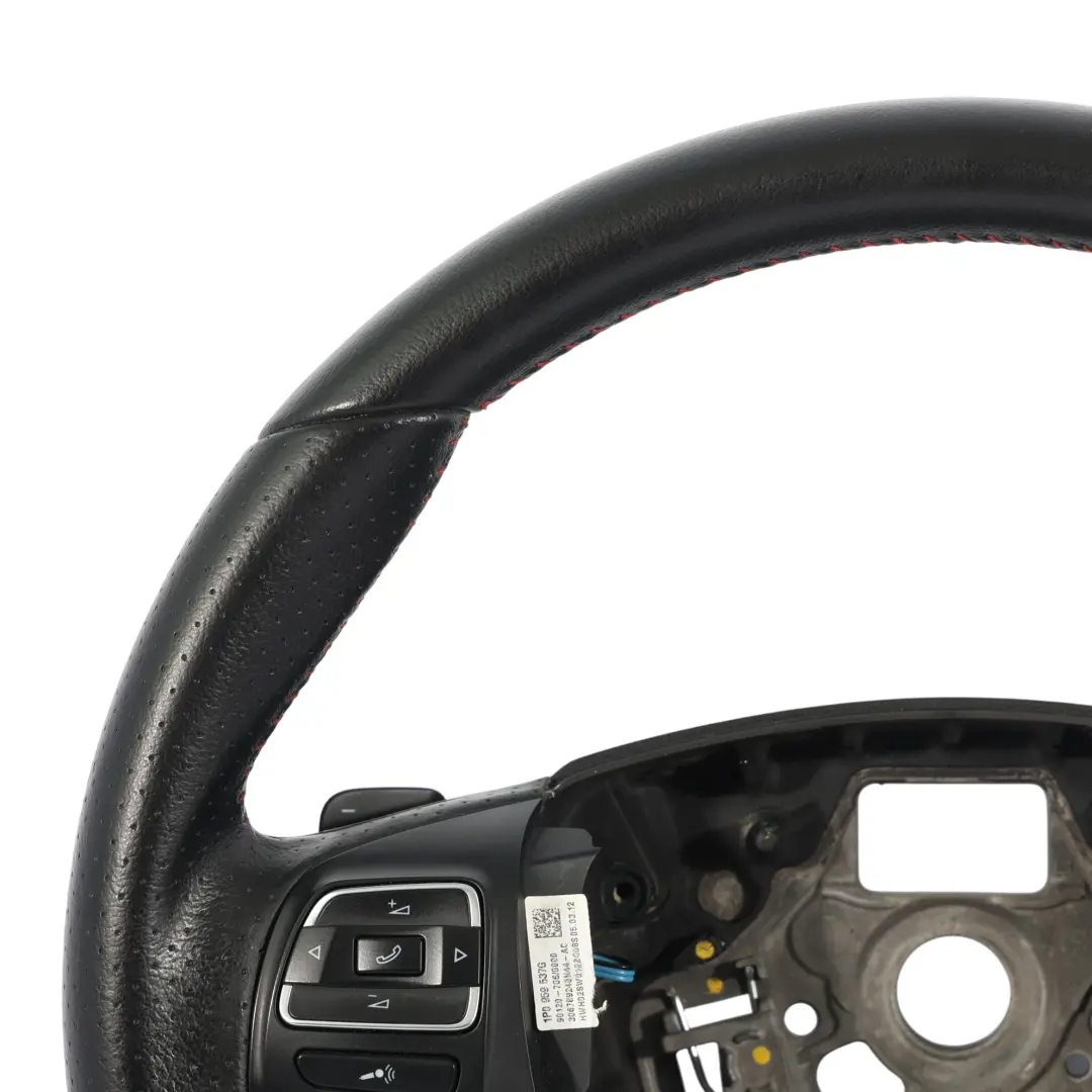 Seat Leon 1P II FR Steering Wheel Black Leather Flat Bottom Paddles - SKU 5P0419091BC - Part number 5P0419091BC