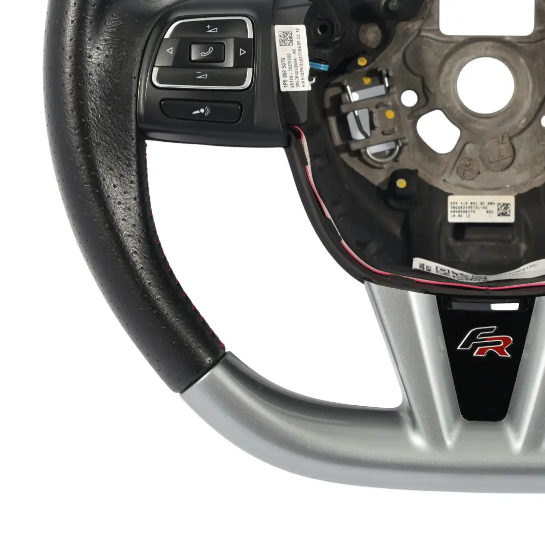 1P II FR Steering Wheel Black Leather Flat Bottom Paddles to Seat Leon with Part number 5P0419091BC Seat Leon 1P II FR Steering Wheel Black Leather Flat Bottom Paddles - SKU 5P0419091BC - Part number 5P0419091BC