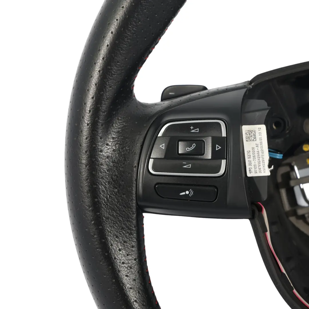 1P II FR Volant En Cuir Noir Avec Palettes À Fond Plat pour Seat Leon à propos du numéro de pièce 5P0419091BC Seat Leon 1P II FR Volant En Cuir Noir Avec Palettes À Fond Plat - SKU 5P0419091BC - Numéro de pièce 5P0419091BC