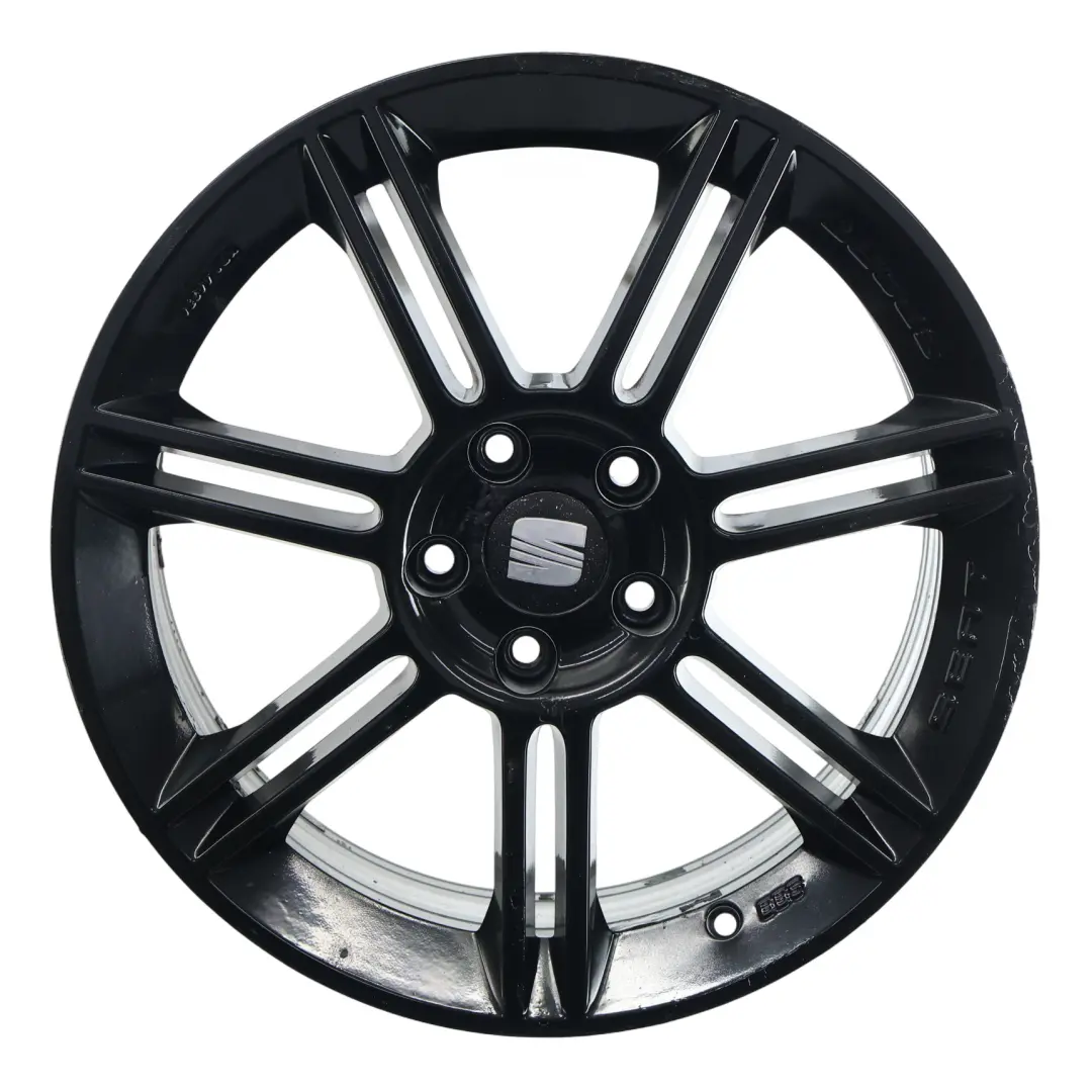 1P Black Wheel Alloy Rim 18" 7.5J ET:51 to Seat Leon FR with Part number 5P8071490 Seat Leon FR 1P Black Wheel Alloy Rim 18" 7.5J ET:51 - SKU 5P8071490-1 - Part number 5P8071490